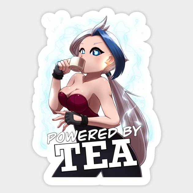 Powered by Tea Sticker by Martinuve